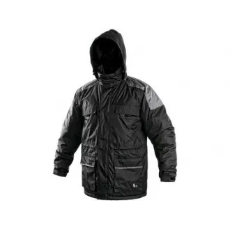 Pánska zimná bunda FREMONT, čierno-šedá, veľ. 4XL