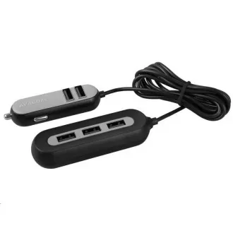 AVACOM CarHUB nabíjačka do auta 5x USB výstup, čierna AVACOM CarHUB nabíjačka do auta 5x USB výstup, čierna