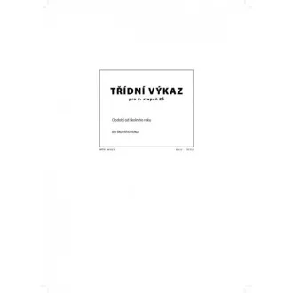 Tlačivo Triedny výkaz 2.stupeň A4 16 strán OPTYS 3123