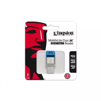 Kingston čítačka kariet, MobileLite 3C UCB-C + USB 3.0 microSD card reader - čítačka mikro SD kariet Kingston čítačka kariet, MobileLite 3C UCB-C + USB 3.0 microSD card reader - čítačka mikro SD kariet