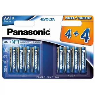 PANASONIC Alkalické batérie EVOLTA Platinum LR6EGE/8BW 4+4F AA 1, 5V (Blister 8ks)
