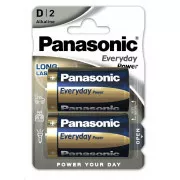 PANASONIC Alkalické batérie Everyday Power LR20EPS/2BP D 1, 5V (Blister 2ks)