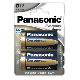 PANASONIC Alkalické batérie Everyday Power LR20EPS/2BP D 1, 5V (Blister 2ks)