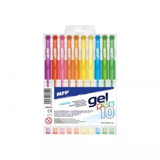 Gélové perá MFP Neon GN1038 0,8mm sada 10 farieb