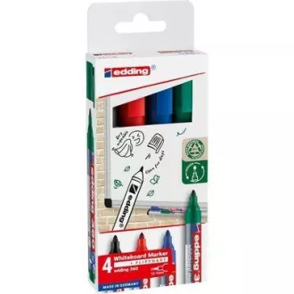 Popisovač Edding 360/4 na biele tabule 4 farby valcový hrot 1,5-3mm Popisovač Edding 360/4 na biele tabule 4 farby valcový hrot 1,5-3mm