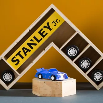 Stanley Jr. OK013-SY Stavebnice, závodné auto, drevo