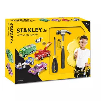 Stanley Jr. U001-K04-T03-SY Sada 4 autíčok, skrutkovača a kladiva Stanley Jr. U001-K04-T03-SY Sada 4 autíčok, skrutkovača a kladiva