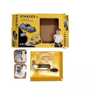 Stanley Jr. U004-K02-T03-SY Sada autíčko, bager a 3 kusov náradia