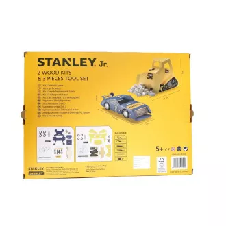 Stanley Jr. U004-K02-T03-SY Sada autíčko, bager a 3 kusov náradia