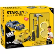 Stanley Jr. U004-K02-T03-SY Sada autíčko, bager a 3 kusov náradia