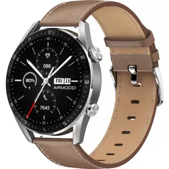 Silentwatch 5 Pre strieborná/koža ARMODD