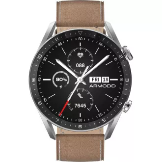 Silentwatch 5 Pre strieborná/koža ARMODD