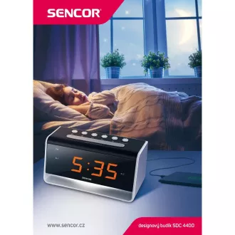 SDC 4400 W HODINY S BUDÍKOM +LED SENCOR