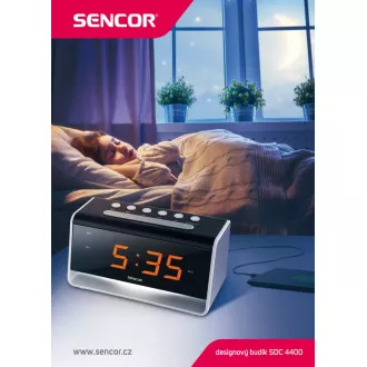 SDC 4400 W HODINY S BUDÍKOM +LED SENCOR