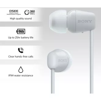 WIC100W.CE7 biela BT slúchadlá Sony