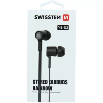 EARBUDS RAINBOW YS-D2 ČIERNA SWISSTEN EARBUDS RAINBOW YS-D2 ČIERNA SWISSTEN