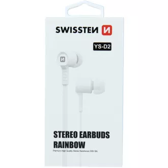 EARBUDS RAINBOW YS-D2 BIELA SWISSTEN EARBUDS RAINBOW YS-D2 BIELA SWISSTEN
