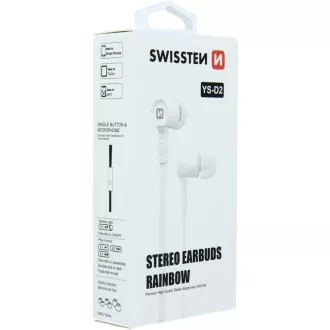 EARBUDS RAINBOW YS-D2 BIELA SWISSTEN EARBUDS RAINBOW YS-D2 BIELA SWISSTEN