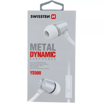 EARBUDS DYNAMIC YS500 SILV/WH SWISSTEN EARBUDS DYNAMIC YS500 SILV/WH SWISSTEN