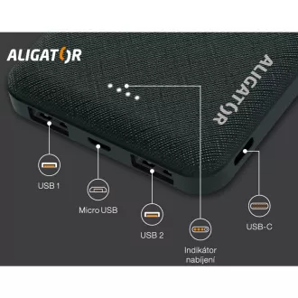 Powerbanka 10000mAh 2v1 ALIGATOR Powerbanka 10000mAh 2v1 ALIGATOR