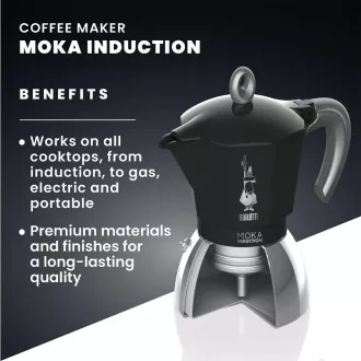 INDUKCIA ČIERNA 2P. MOKA KANVIČKA BIALETTI