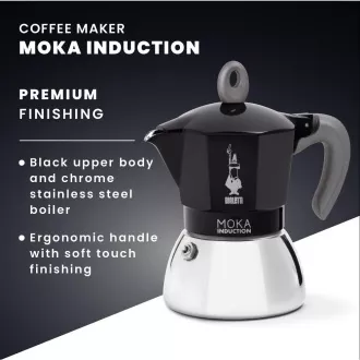 INDUKCIA ČIERNA 2P. MOKA KANVIČKA BIALETTI