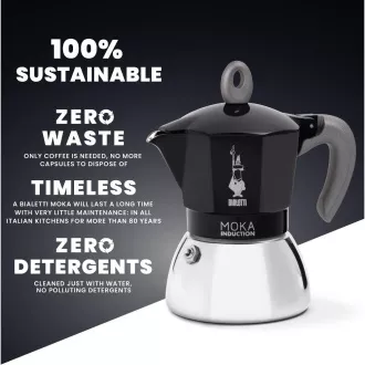 INDUKCIA ČIERNA 2P. MOKA KANVIČKA BIALETTI