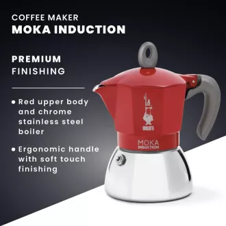 INDUKCIA ČERV. 4P. MOKA KANVIČKA BIALETTI