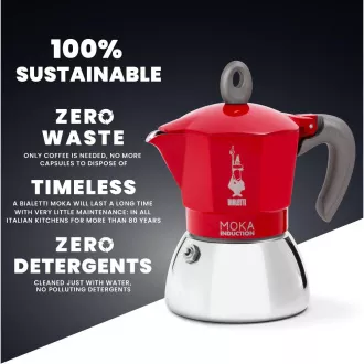 INDUKCIA ČERV. 4P. MOKA KANVIČKA BIALETTI
