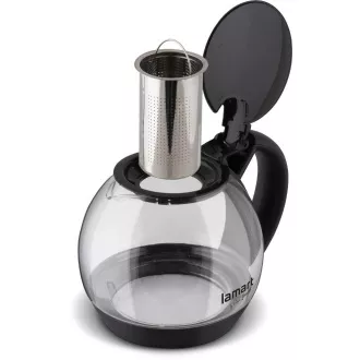 LT7058 KANVICA SKLO 2L ČIERNA BULB LAMART