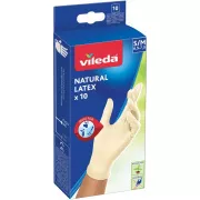 NATURAL LATEX RUKAVICA S/M 10KS VILEDA
