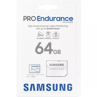 MicroSDXC 64GB PRO Endurance +SD SAMSUNG