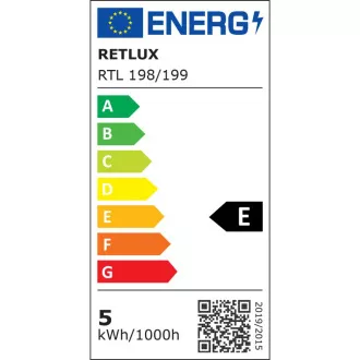 RTL 198 stm.LED lampa čierna Qi 5W RETLUX