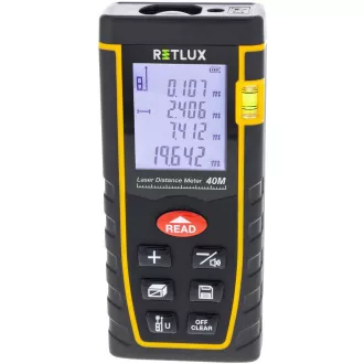 RHT 100 laserový diaľkomer 40m RETLUX RHT 100 laserový diaľkomer 40m RETLUX