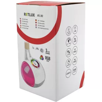 RTL 202 stm.LED lamp.biela RGB 5W RETLUX