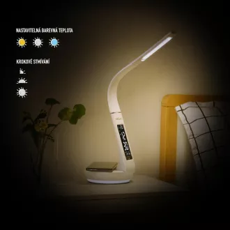 RTL 203 stm.LED lamp.biela Qi 6W RETLUX