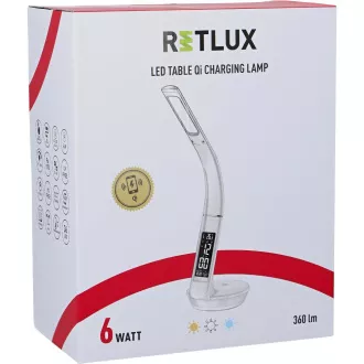RTL 203 stm.LED lamp.biela Qi 6W RETLUX