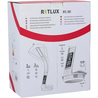RTL 203 stm.LED lamp.biela Qi 6W RETLUX