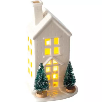 RXL 393 Porcelán domček LED 19cm RETLUX