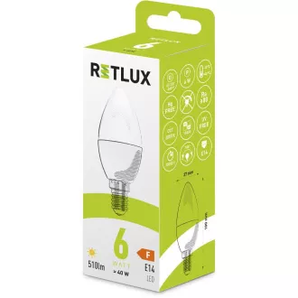 RLL 426 C37 E14 sviečka 6W WW RETLUX