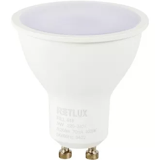 RLL 418 GU10 bulb 9W CW RETLUX