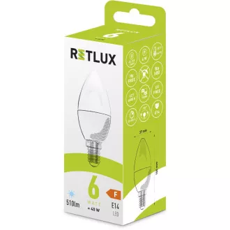 RLL 428 C37 E14 sviečka 6W DL RETLUX