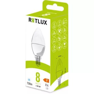 RLL 431 C37 E14 sviečka 8W DL RETLUX