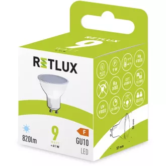 RLL 419 GU10 bulb 9W DL RETLUX