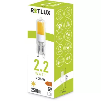 RLL 455 G9 COB 2,2 W LED WW RETLUX RLL 455 G9 COB 2,2 W LED WW RETLUX