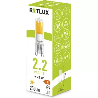 RLL 455 G9 COB 2,2 W LED WW RETLUX RLL 455 G9 COB 2,2 W LED WW RETLUX