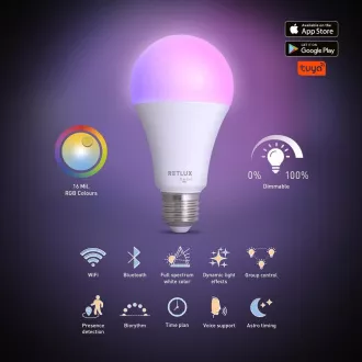 RSH 104 A70 E27 žiar. 14 W RGB CCT RETLUX