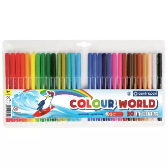 Popisovač Centropen 7550/30 30 farieb valcový hrot 1mm Popisovač Centropen 7550/30 30 farieb valcový hrot 1mm
