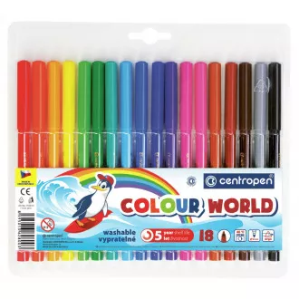 Popisovač Centropen 7550/18 18 farieb valcový hrot 1mm
