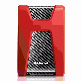 ADATA Externý HDD 2TB 2,5" USB 3.1 DashDrive Durable HD650, červený (gumový, nárazu odolný)